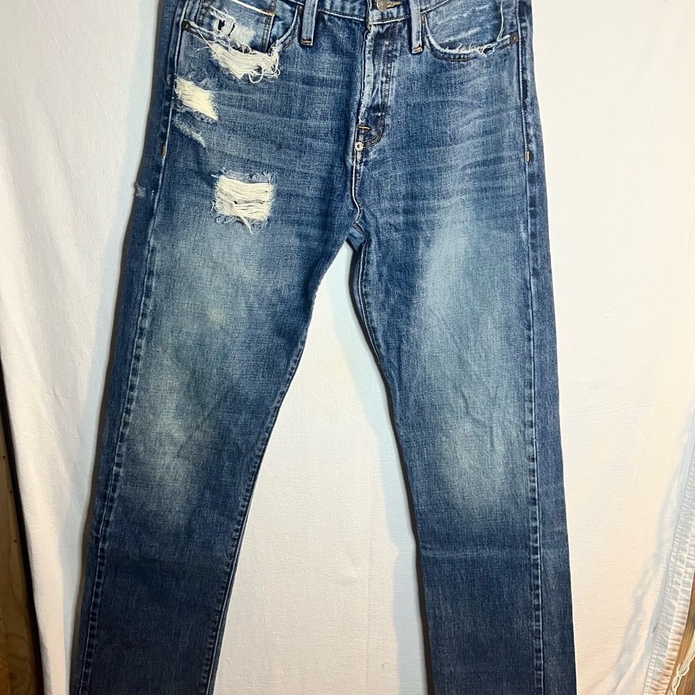 Artisan Men's Ripped Indigo Skinny Jeans